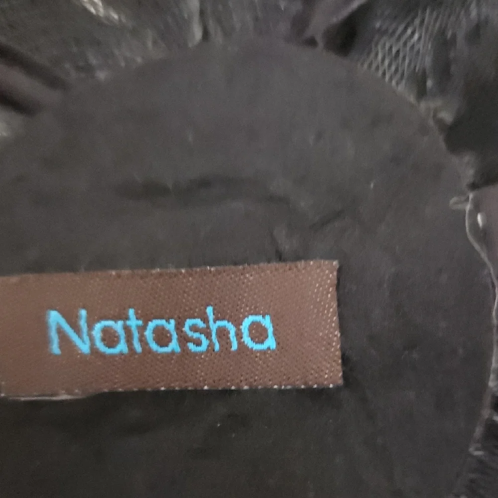 Natasha Couture Black Feather Flower Hair Clip